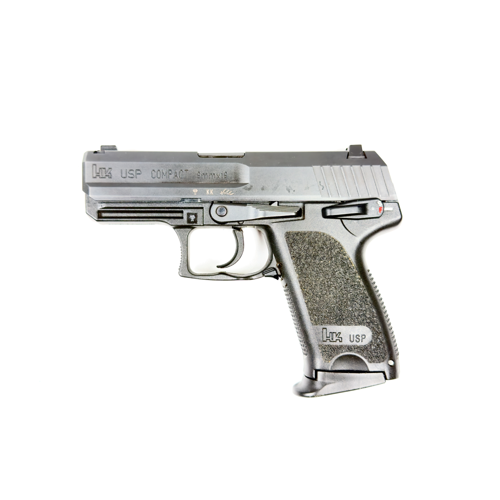 H&K USP COMPACT, 9MM, 4", W/ 3MAGS & ORIG BOX, USED H&K USP COMPACT, 9MM, 4", W/ 3MAGS & ORIG BOX, USED